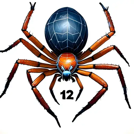Spider With Number 12 On It's Back