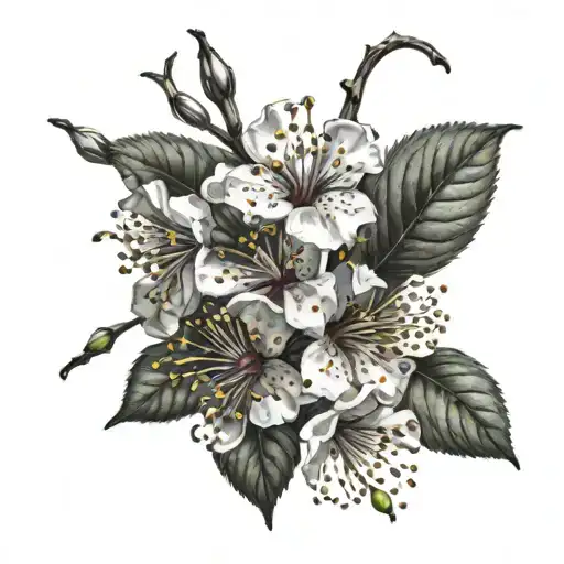 Cherry Flowers Growing