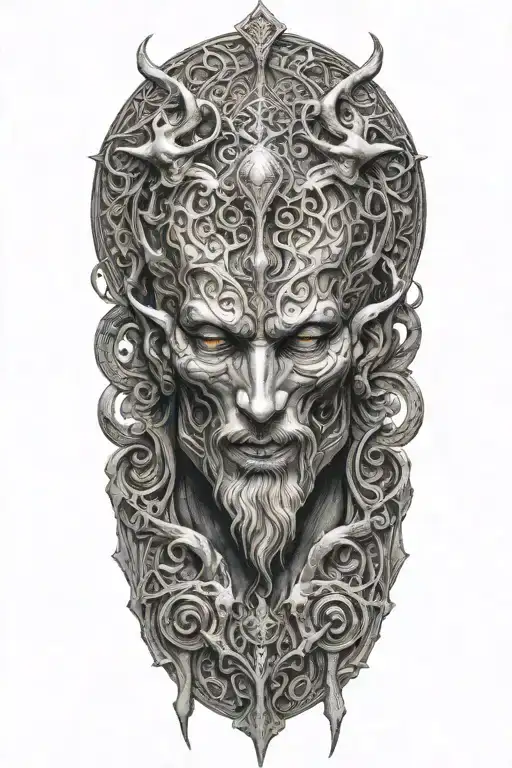 Jean Delville Style With Demons