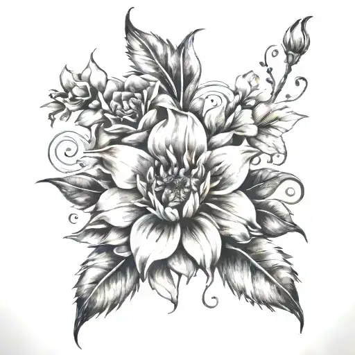 Flowers And Tribal