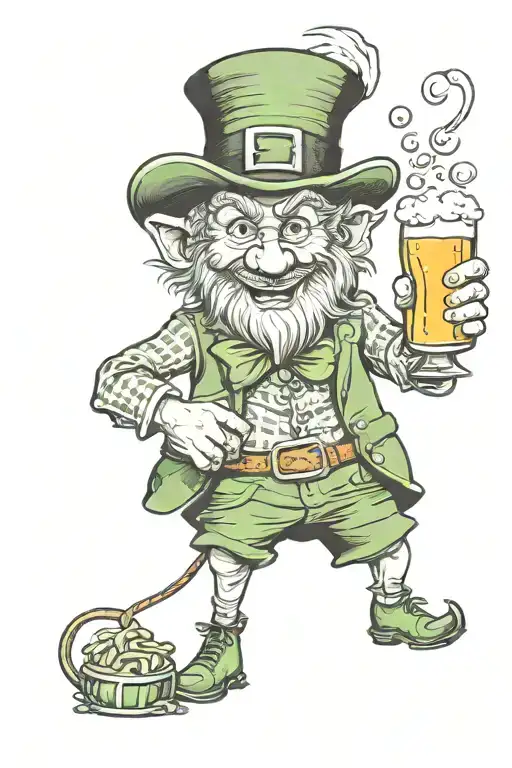 Leprechaun With Beer