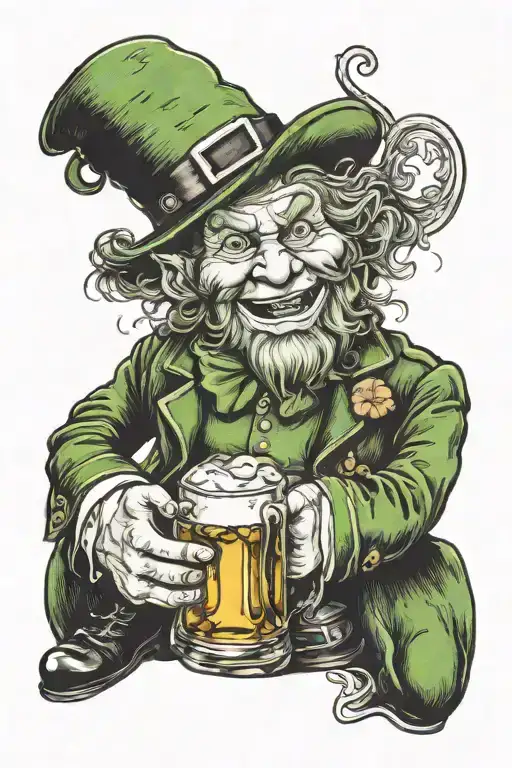Leprechaun With Beer