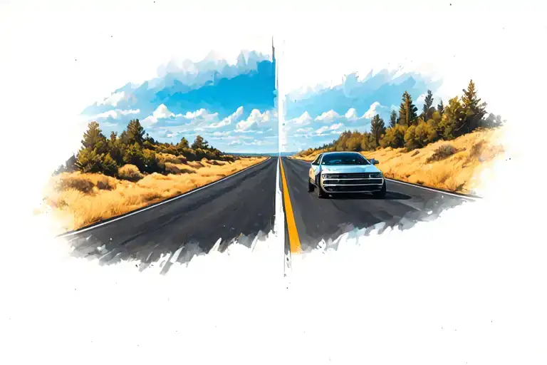 The Road Divided Into Two Parts