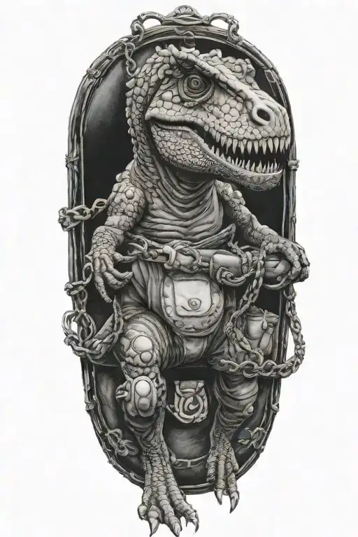 T-rex Carrying A Chanel Bag