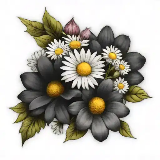 Flower Wrist Band With Daisy Bouquet