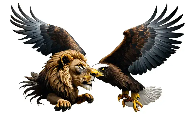 Lion And Eagle
