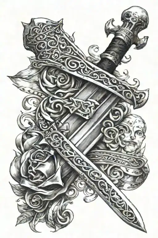 A Sword With A Handle But The Blade Is The Words Dum Spero Spiro