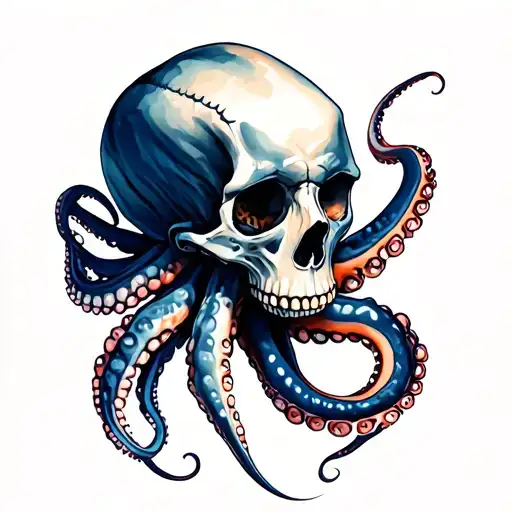 Octopus And Skull Wearing