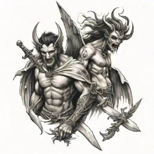 Knife Devil And Angel