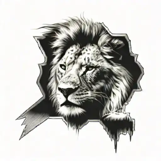 Blinded Folded Lion With Scar Incorporated