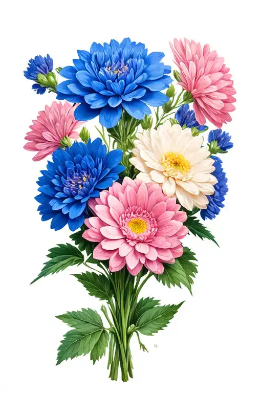 Larkspur Chrysanthemum Bouquet