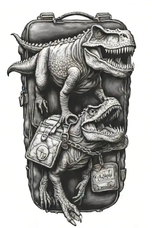 T-rex Carrying Chanel Purse