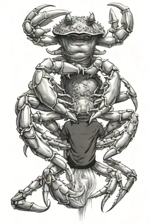 A Very Big Giant Crab Showing Up And A Boy Is Watching The Crab Coming