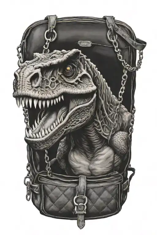 T-rex With Chanel Bag