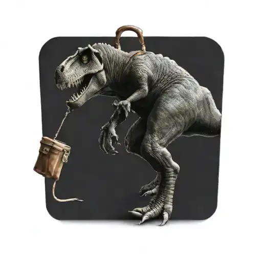 T-rex Carrying A Bag