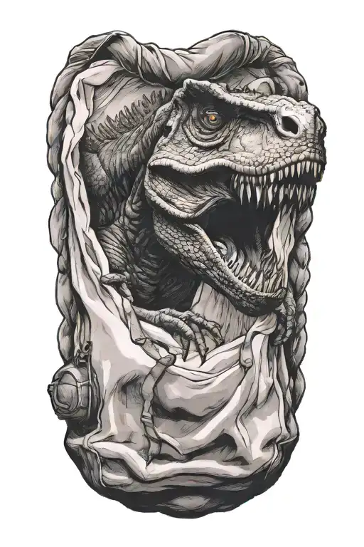 T-rex Holding A Bag