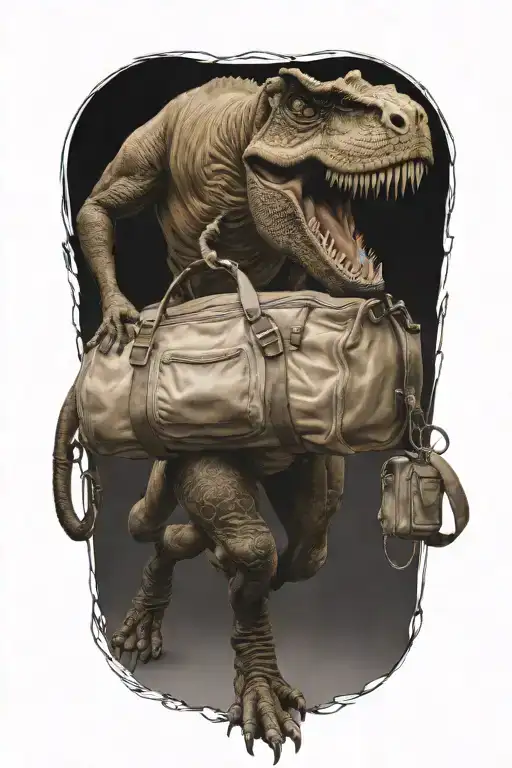 T-rex Carrying A Purse