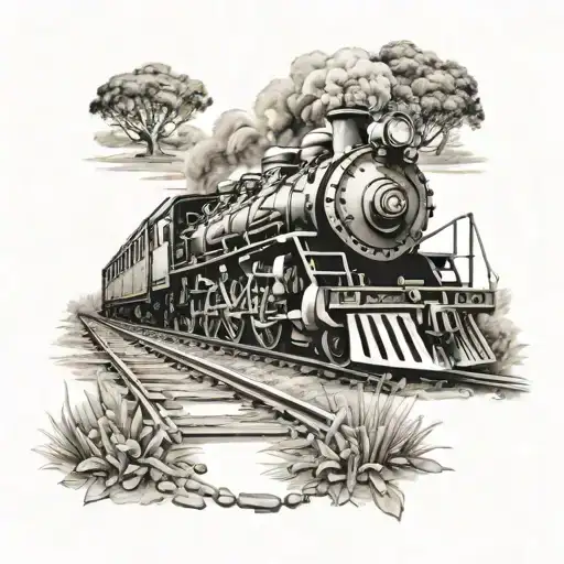 Outback Train Track With Rosery Beads Detailed Drawing