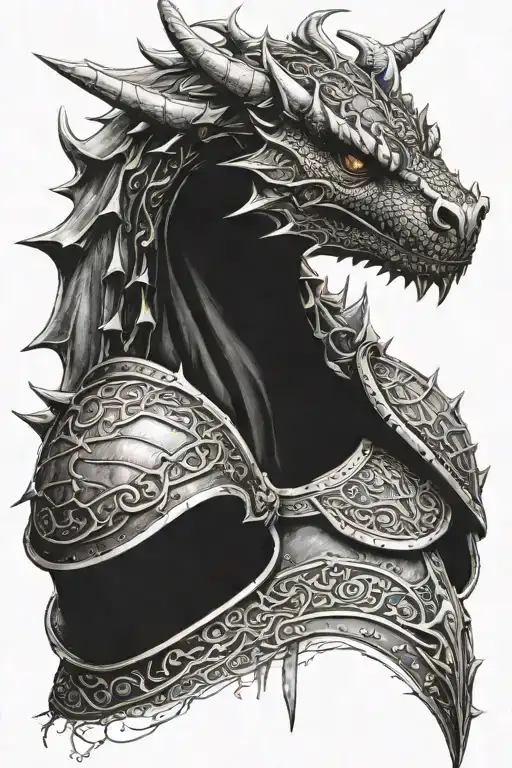 Dragon Equiped In Viking Armor