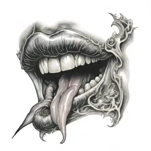 Lips Lick Tongue