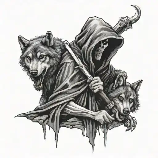 Grim Reaper Holing 3 Wolf's
