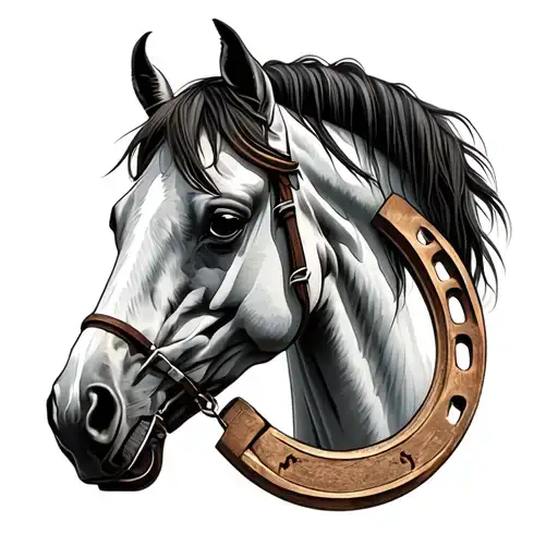 Horseshoe With A Horse