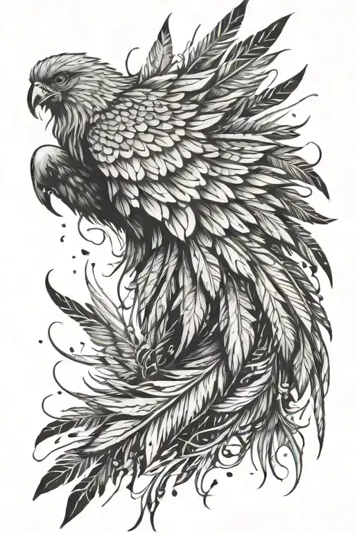 Wing Falling Into Feathers Falling