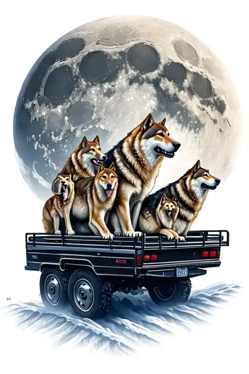 Lobos Family Driving Away The Moon