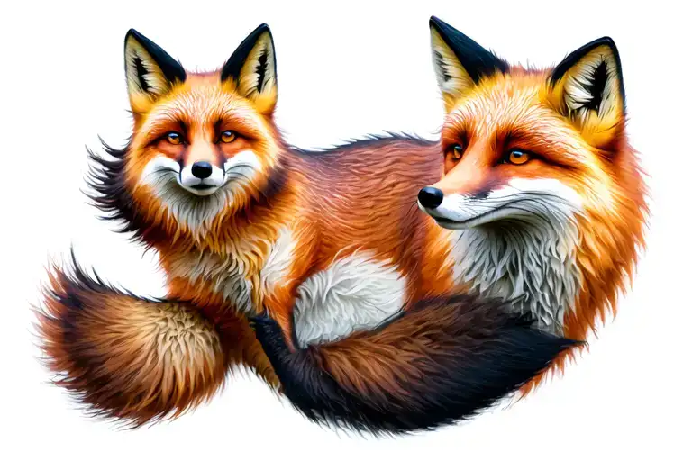 Fox Full Body Large Tail Fox