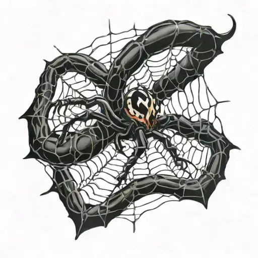 Venom And Spider Web