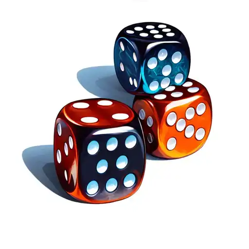 Two Dice Rolling Showing 2 & 5