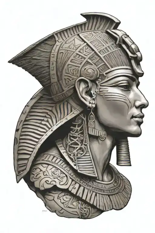 Ancient Egyptian Tattoo With Symbology