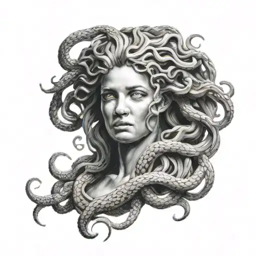 Medusa Looking Off To The Left
