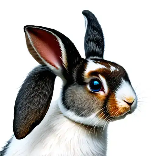 White Rabbit With Blue Eyes