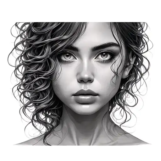She Wavy Hair Marked Oriental Eyes Wide Nose And Fleshyl Lips Peeled