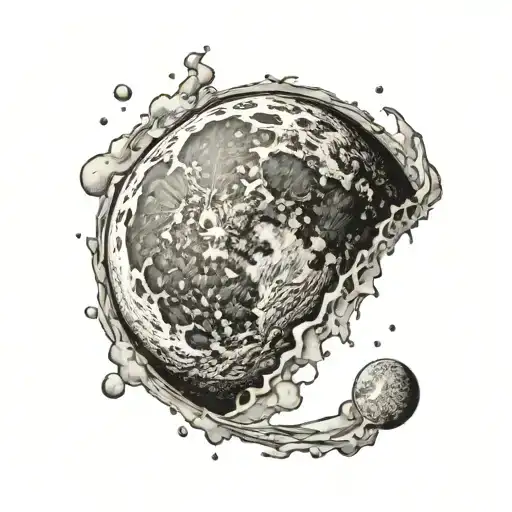 Moon Surface Looking Into Space