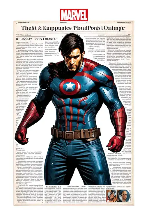 Newspaper And Marvel Characters