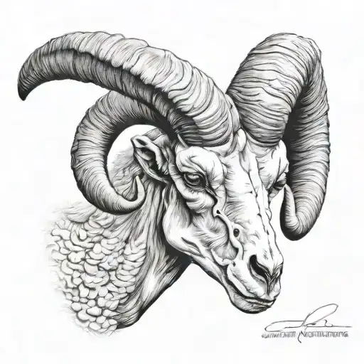 Big Horn Sheep Skull Soft Shading