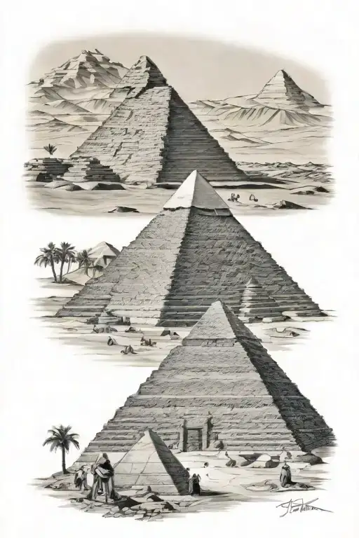 Egypt Pyramid Being Built