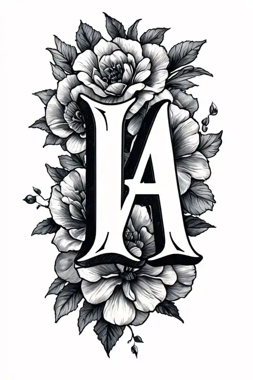 Cursive Letter L And A Tattoo Design