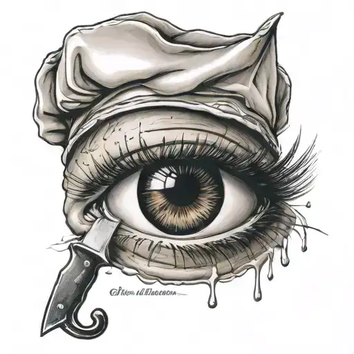 Chef Knife Eyes Reflecting