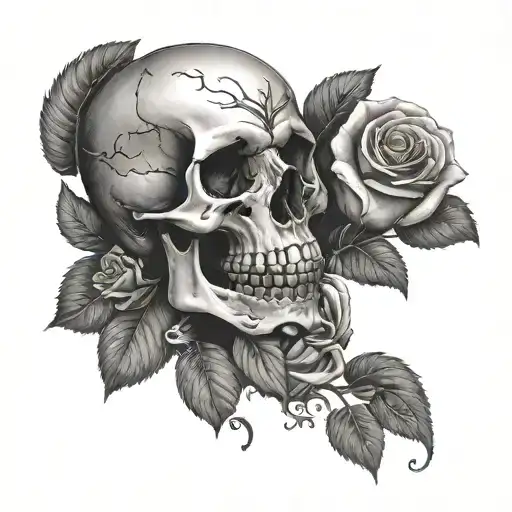 Skull And Rose