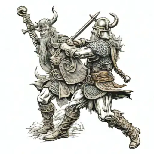 Viking Battle Scene