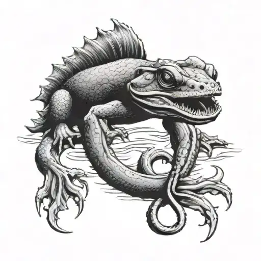 Big Anchor With An Axolotl