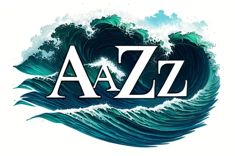 Waves That Incorporate The Letters A Z A In The Waves