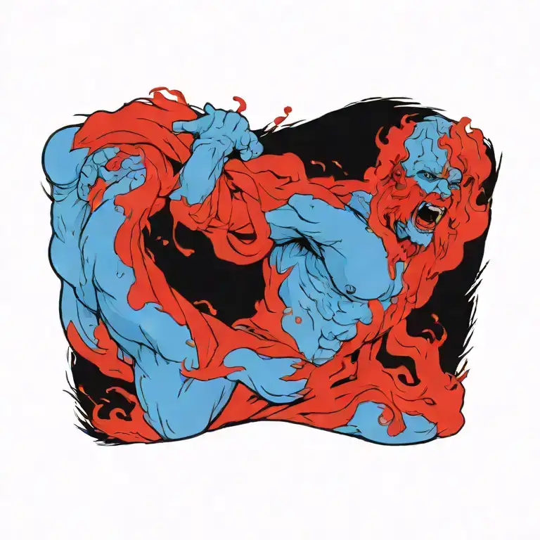 God Figure Surrounded Being Thrown Nd