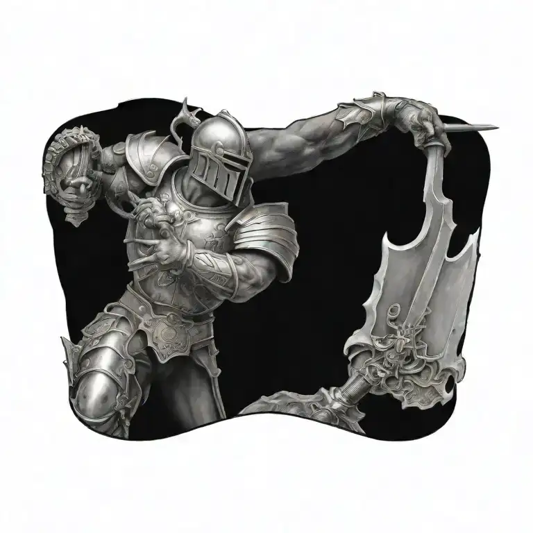 God Wearing War Armor Holding A Sword