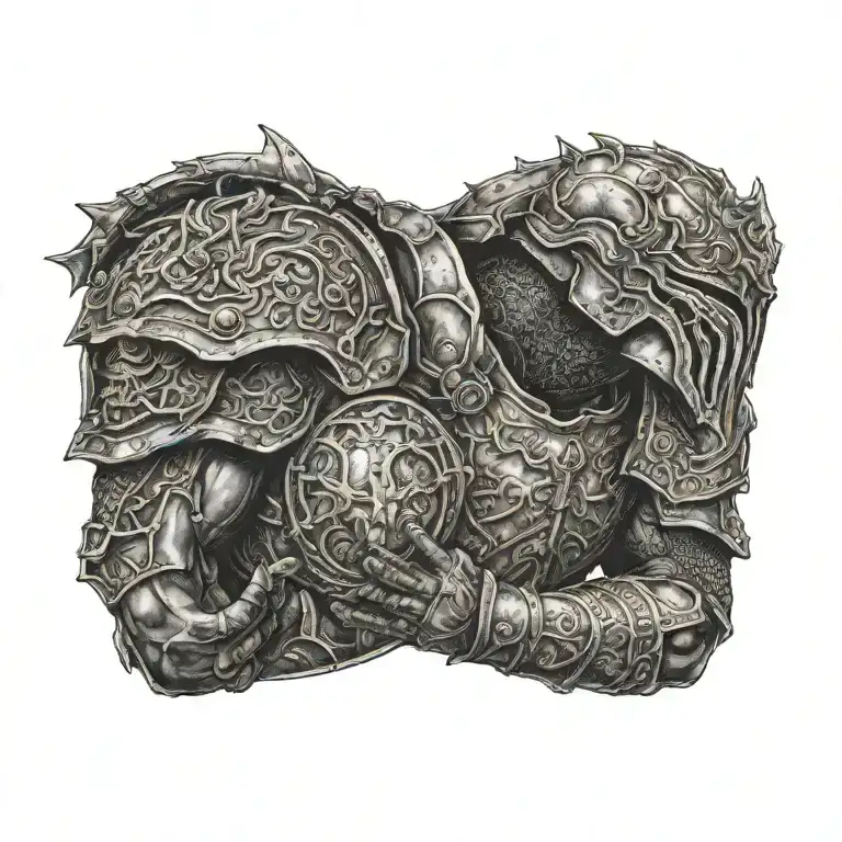 God Wearing War Armor About To Fight