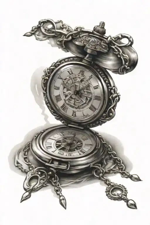 Pocket Watch And Eye Above It