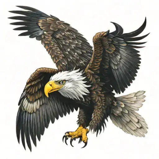 Eagle Flying With American Stars World Of Warcraft